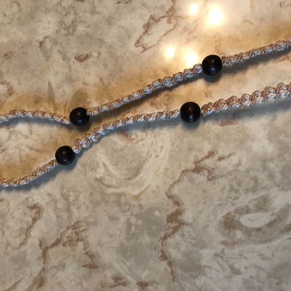 Vintage braided Long Necklace with Beading - 28 inches long - Picture 3 of 9